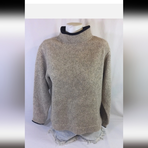 L.L. Bean Sweaters - LL BEAN Tan Sherpa Pullover Sweater XL